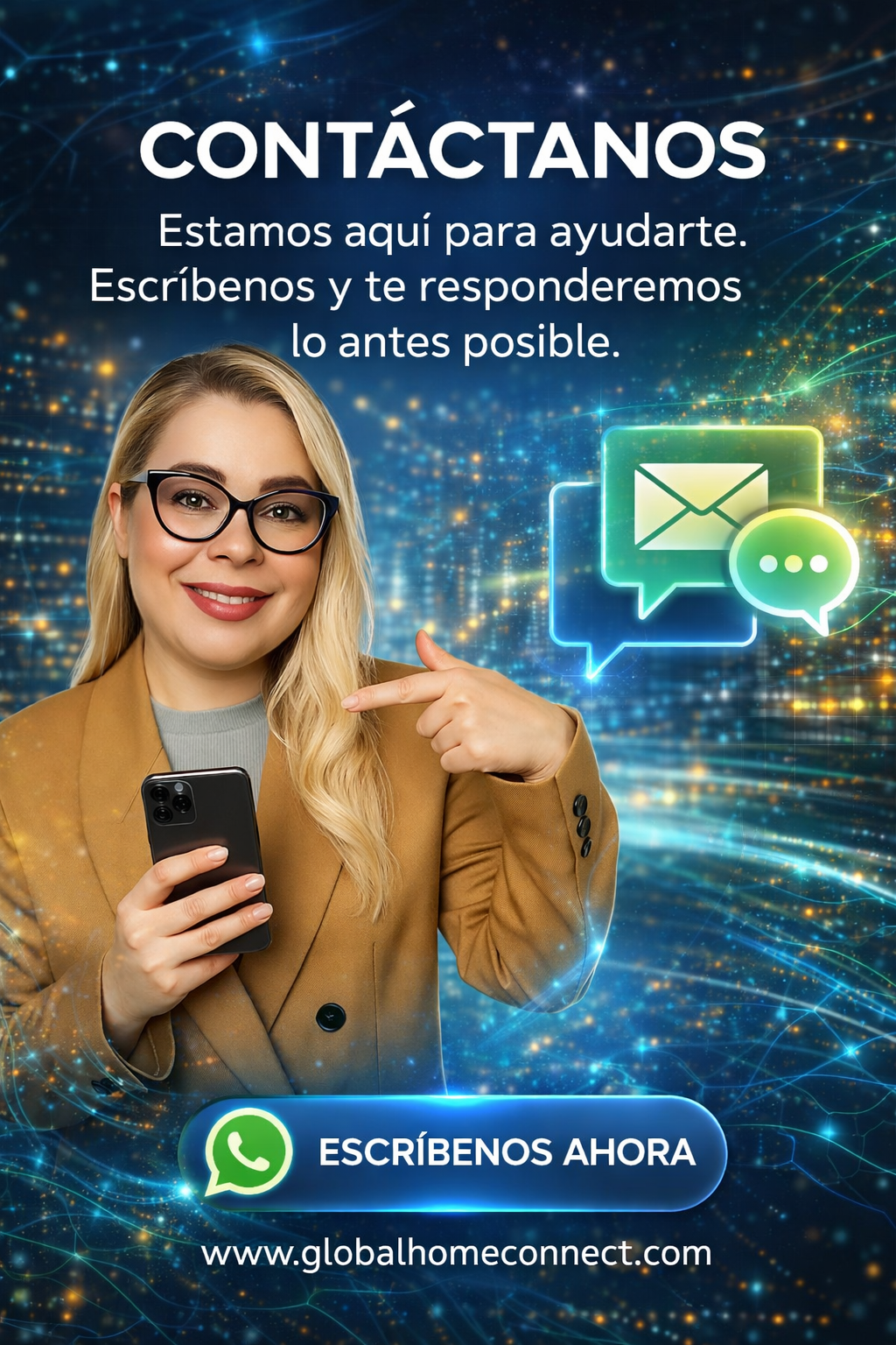 Escríbenos y te responderemos lo antes posible - Global Home Connect
