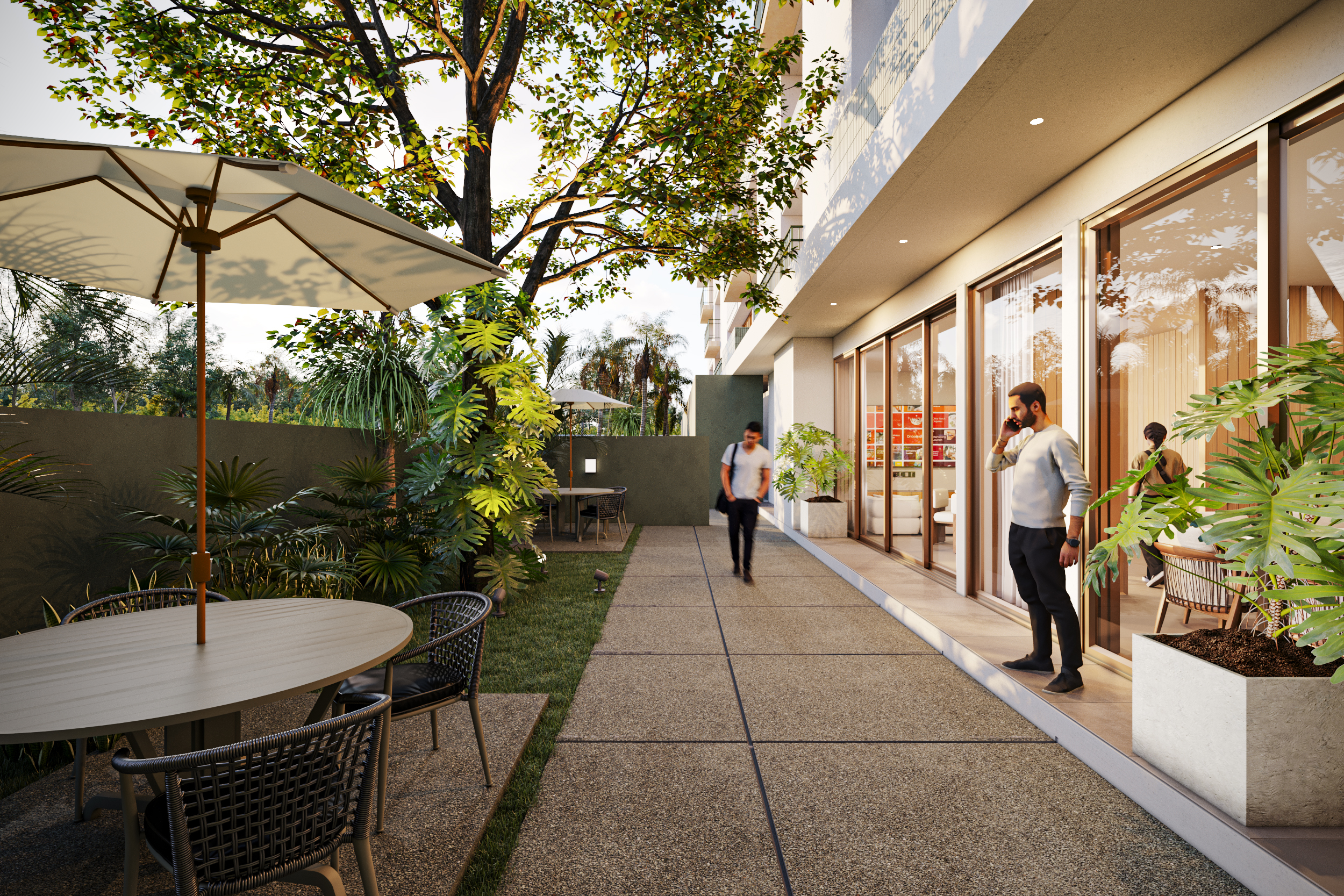 Amenidad exterior, área social abierta