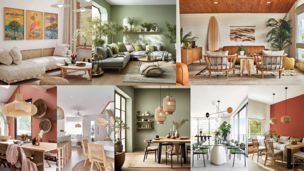 Interiores: salas y comedores